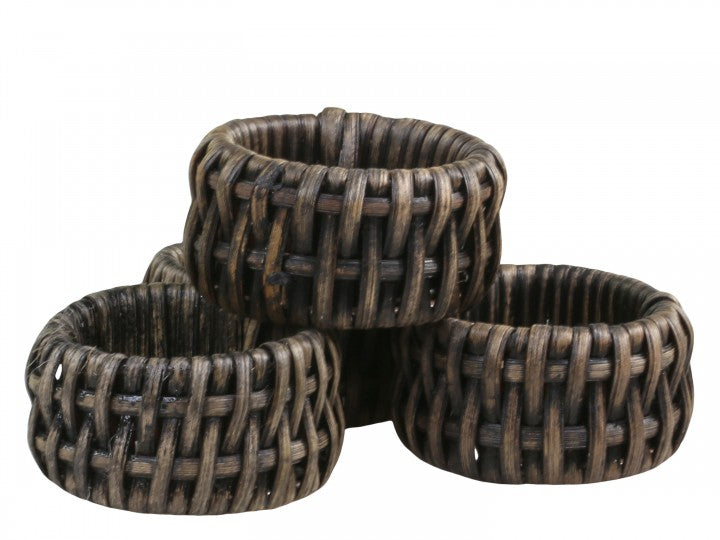 Servietring - i rattan antique sort